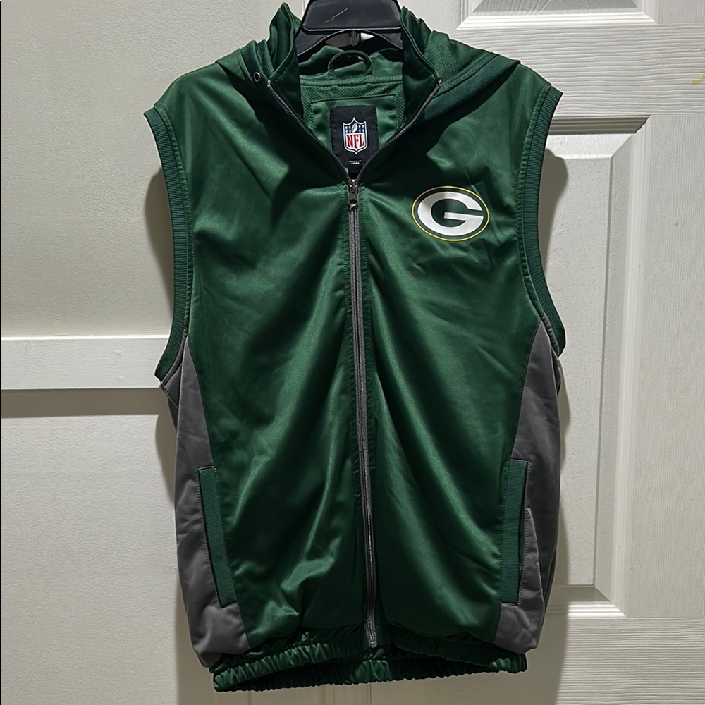 NFL Green Bay Packers Green and Gray Vest